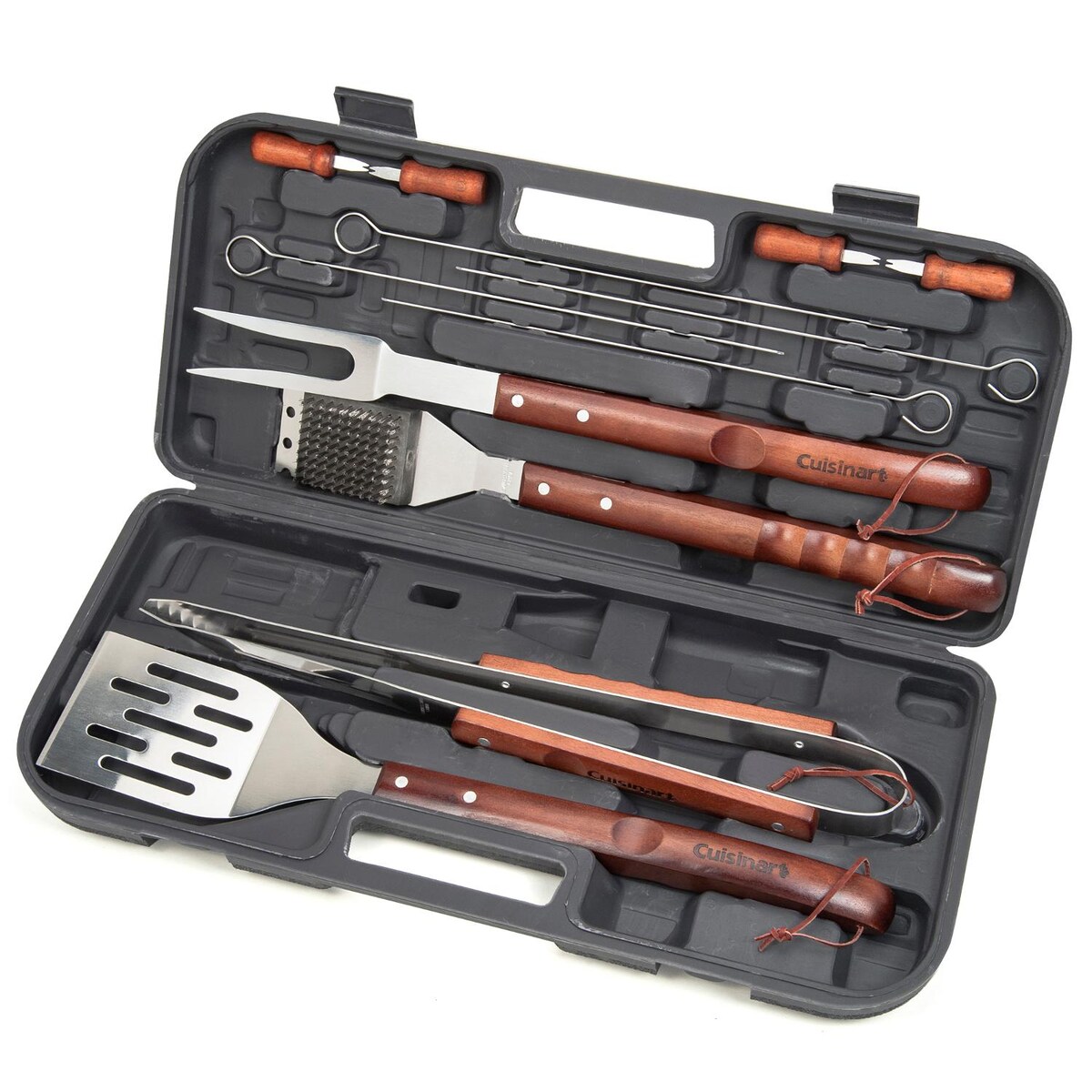 Cuisinart 13-Piece Wooden Handle Grill Tool Set