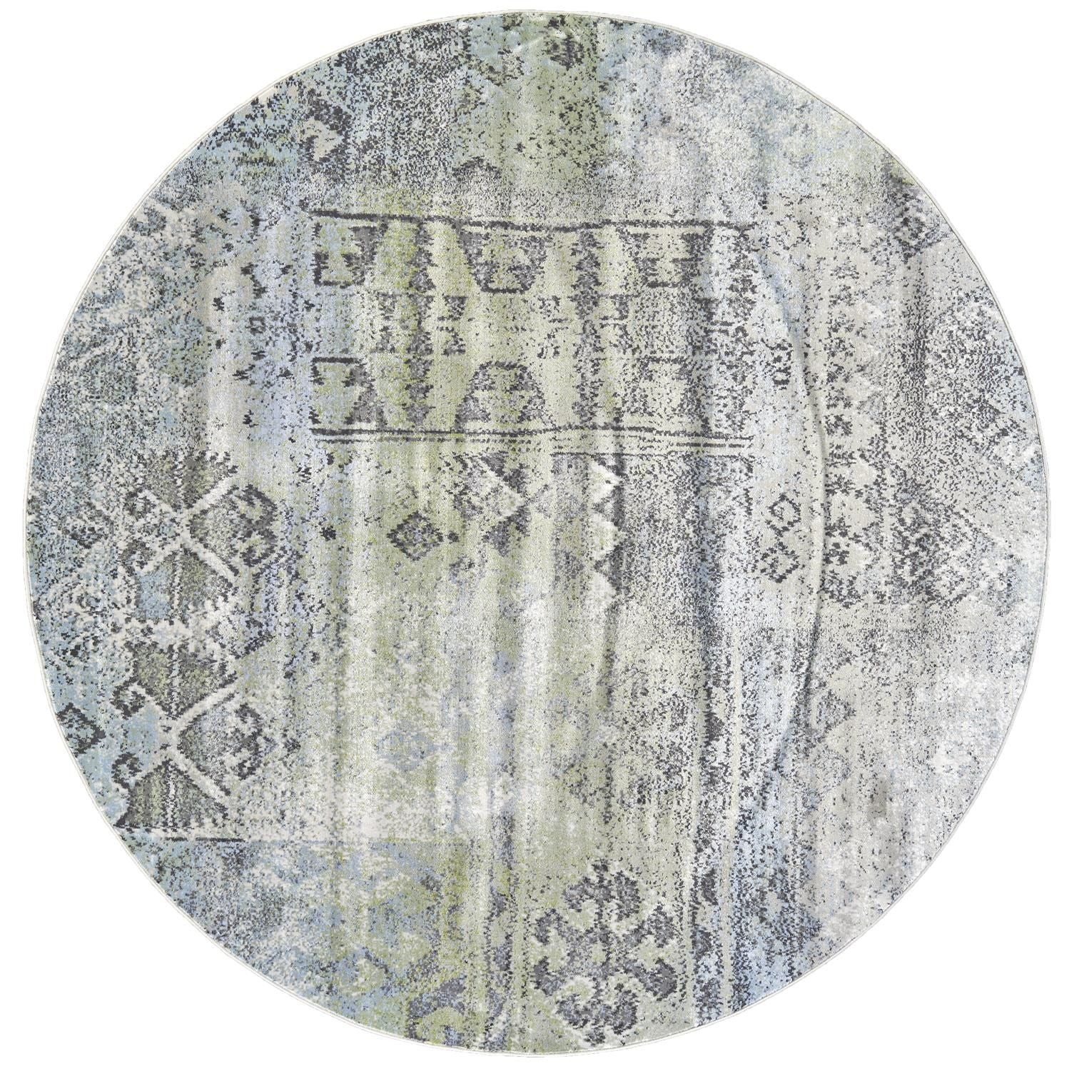 Alessandria Green and Blue Rug by BD Fine