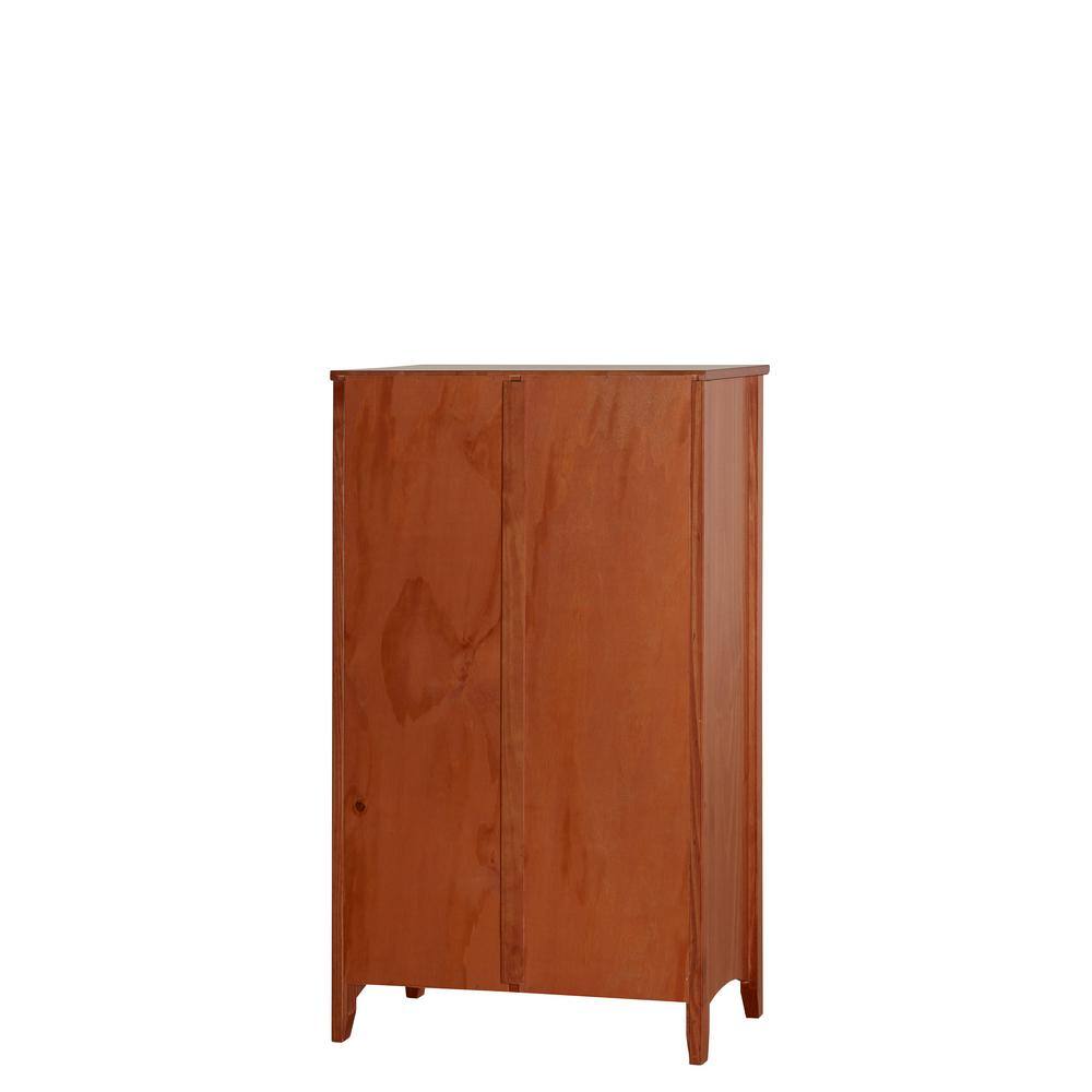 Camaflexi Shaker Style Cherry 48 in. H Solid Wood Bookcase SHK355