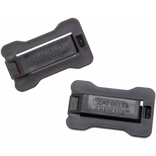 Seatbelt Adjusters， Set of 2， Secure Fit， Fully Adjustable for Added Comfort – Black， Measures 2 3/4