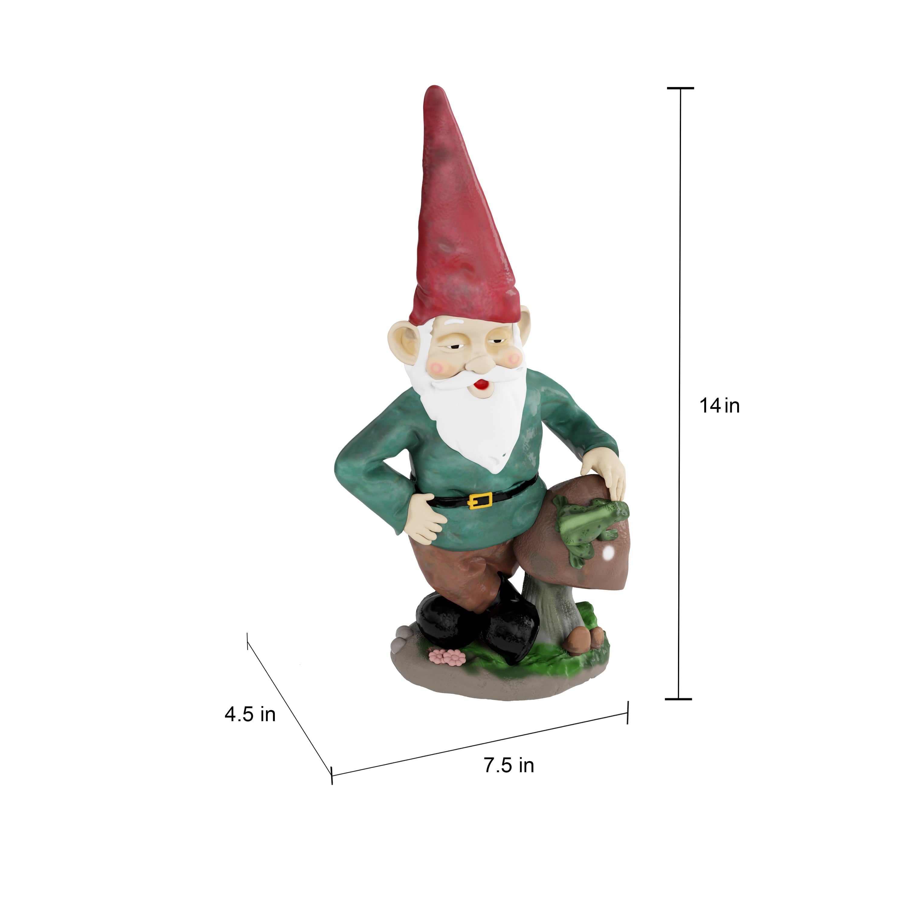 Pure Garden 14" Gnomes Garden Statue