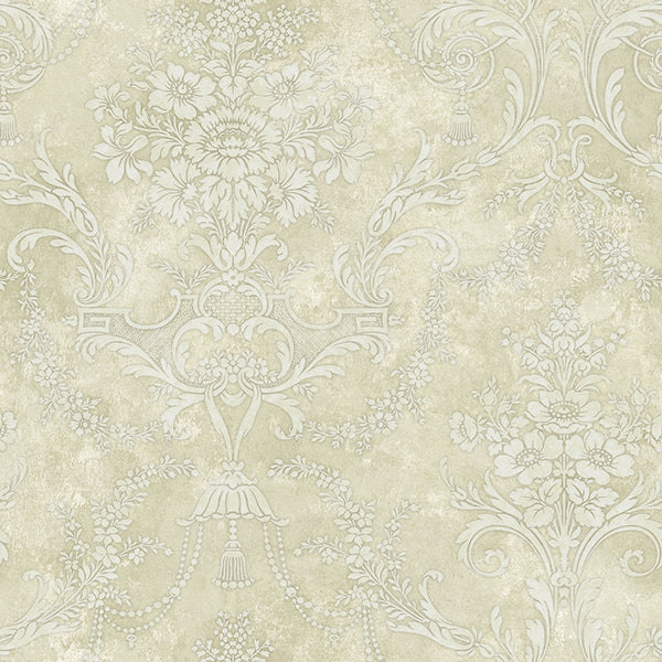 Jeffreys Floral Wallpaper in Off-White and Beiges by Carl Robinson