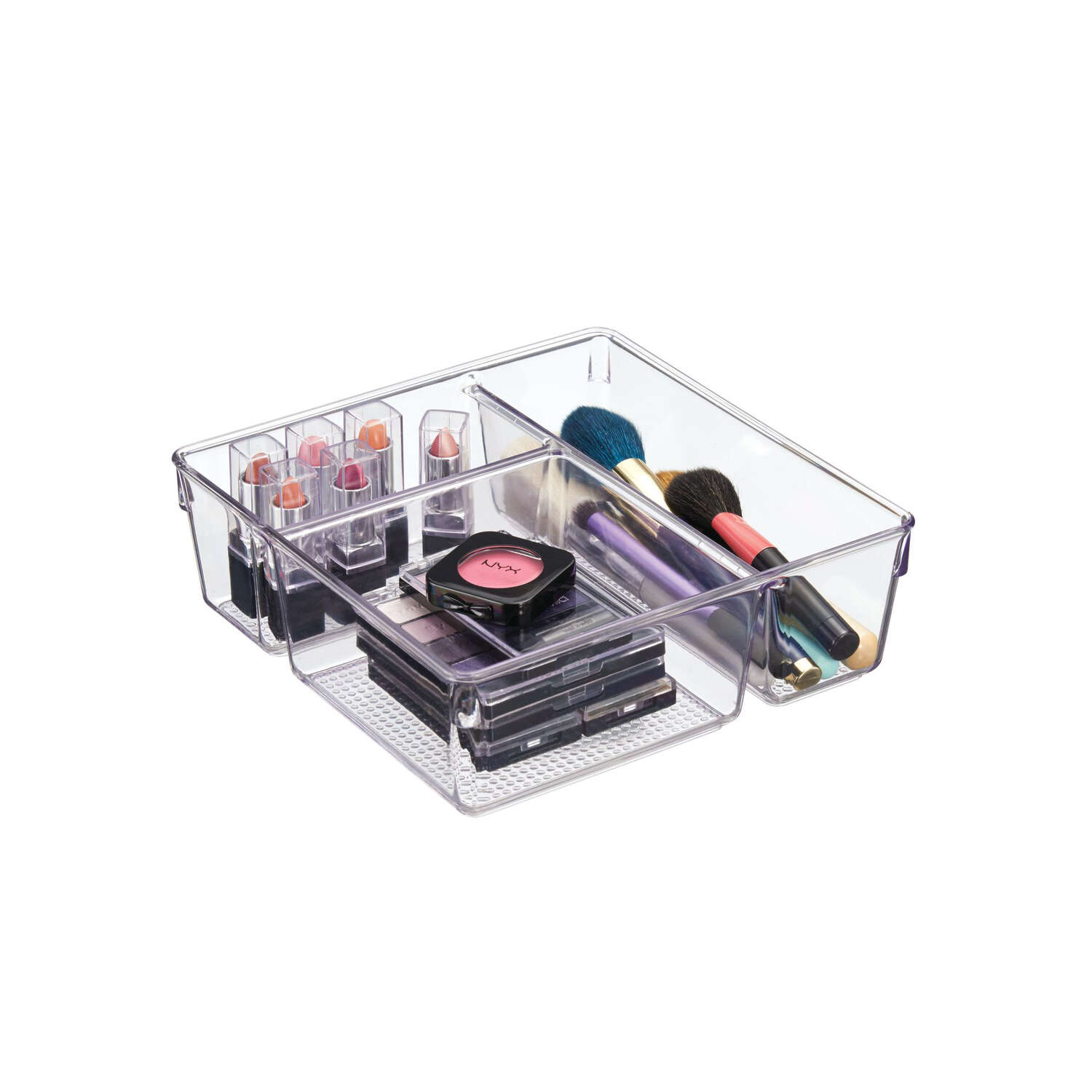 iDesign Clarity 3 in. H X 9 in. W X 9 in. D Plastic Drawer Organizer