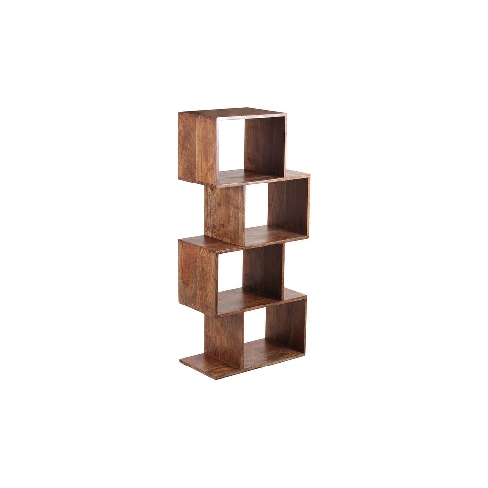 Porter Designs Portola Solid Acacia Wood Tier Bookcase  Brown