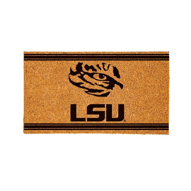 Evergreen Louisiana State University Logo Turf Mat Brown 28 X 16 Inches Indoor Outdoor Doormat