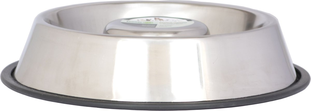 Iconic Pet Slow Feed Stainless Steel Dog and Cat Bowl， 2 count