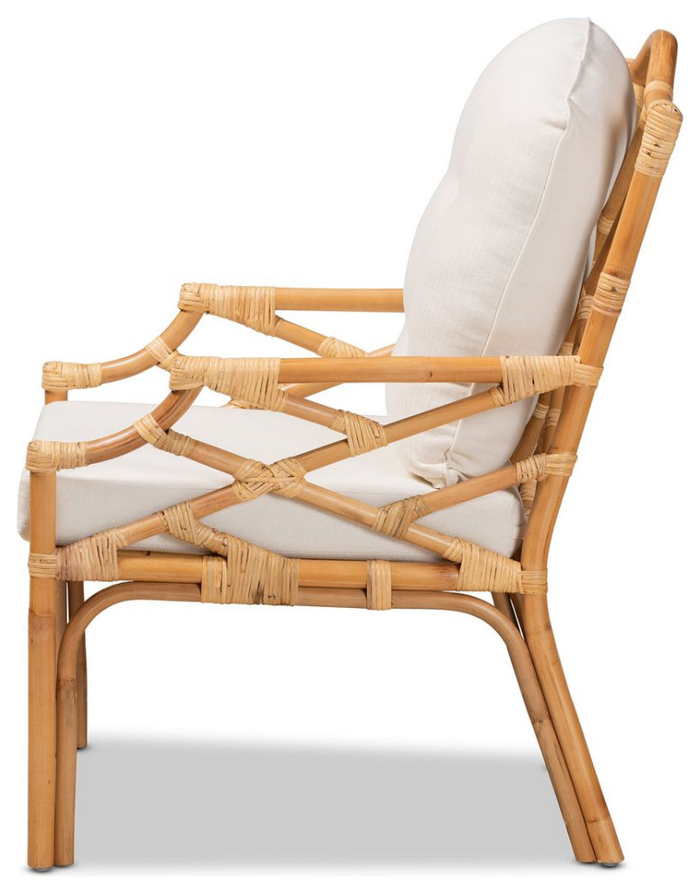 Baxton Studio Sonia Natural Rattan Armchair   Tropical   Armchairs And Accent Chairs   by Baxton Studio  Houzz