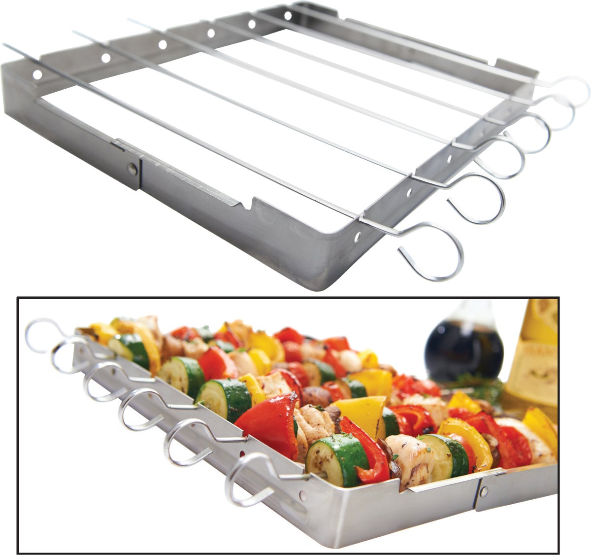 GrillPro Kebab Grill Rack With Skewer