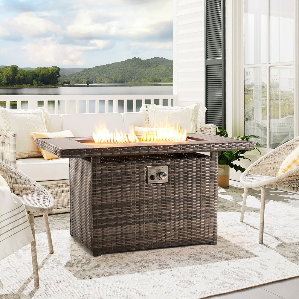 50000 BTU Outdoor Fire Pit Table 40 inch