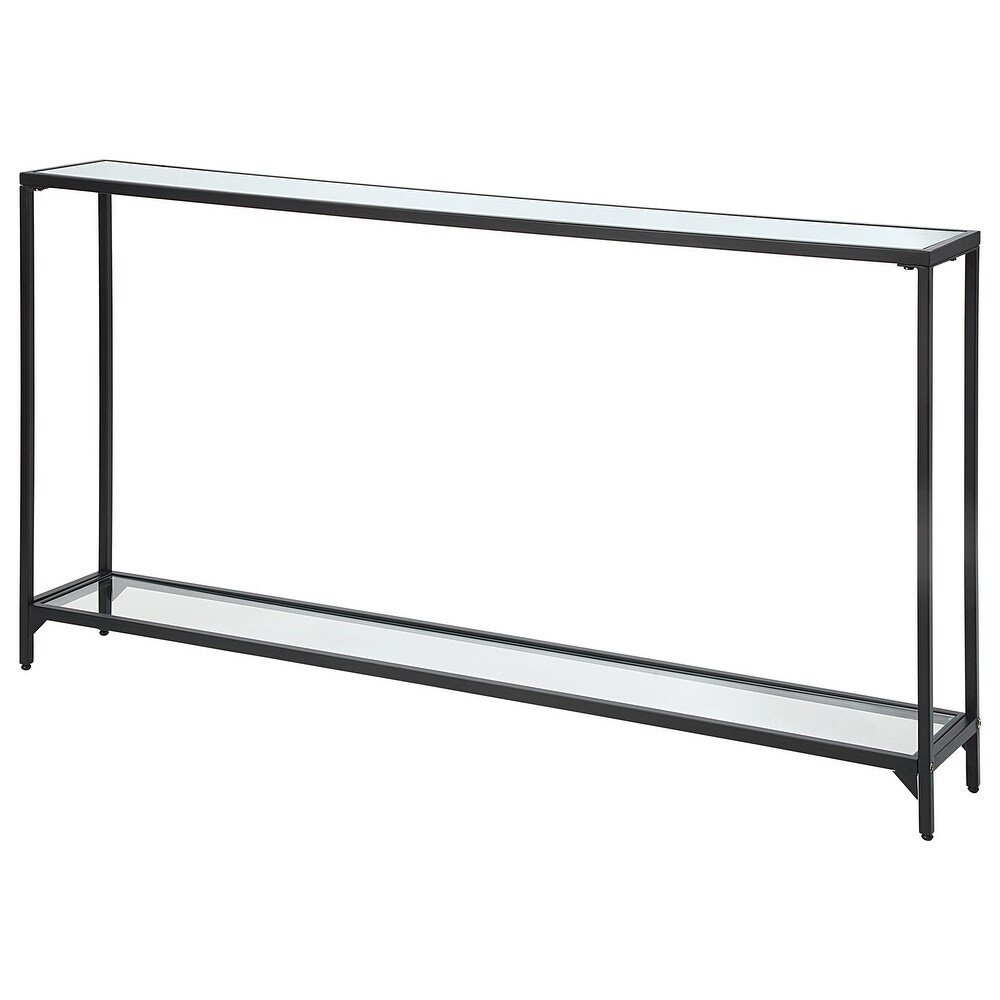 Metal Narrow Mirrored Console Table