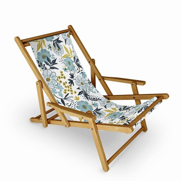 Heather Dutton Harper Dusk Blue Sling Chair Deny Designs