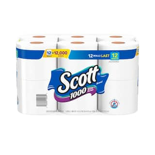 Scott White Toilet Tissue (1000-Sheet 12 Rolls Per Pack) 10060