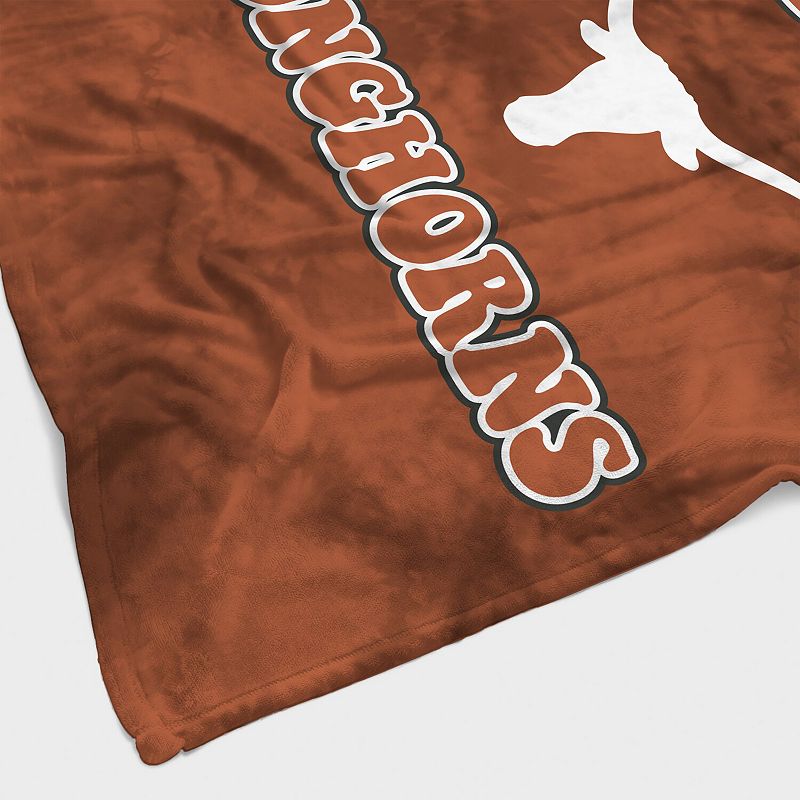 Texas Longhorns 60'' x 70'' Bubble Tie-Dye Flannel Sherpa Blanket