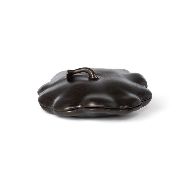 Park Hill Collection Bronze Lidded Ceramic Pumpkin Bowl Small