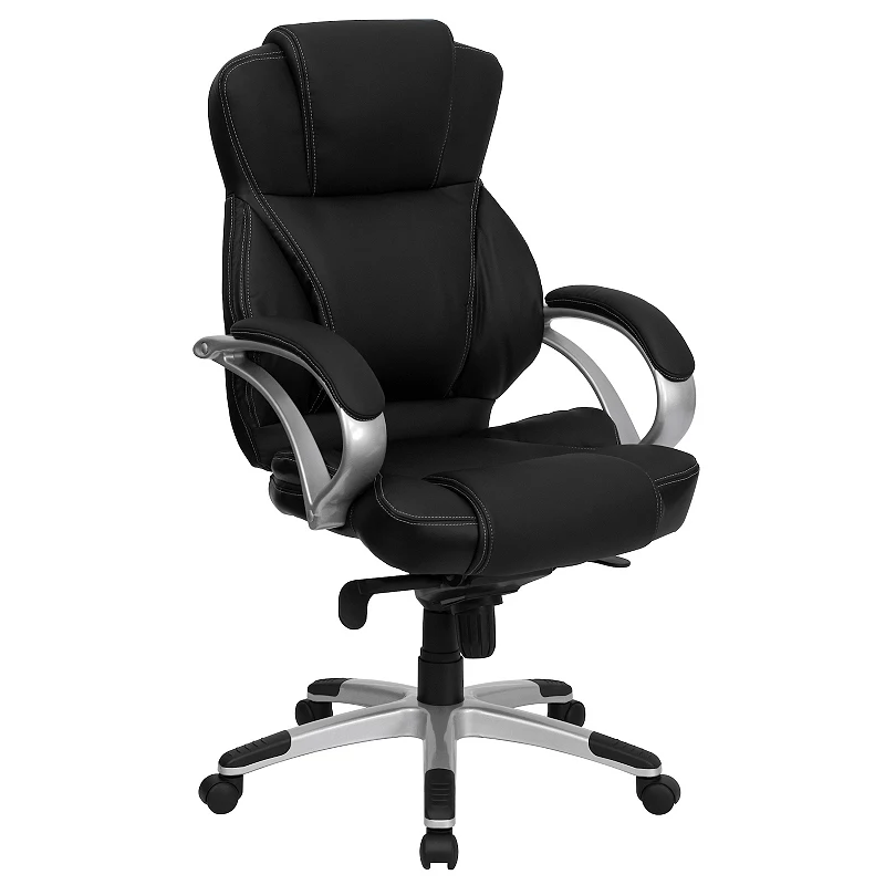 Emma and Oliver High Back Black LeatherSoft Contemporary Executive Swivel Ergonomic Office Chair