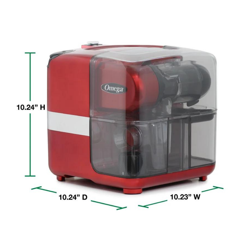 Omega Slow Masticating And Cold Press Juicer， Red JCUBE500RD - Kejku