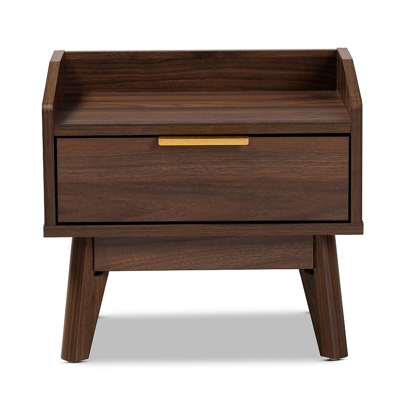 Baxton Studio Lena Medium Brown Nightstand