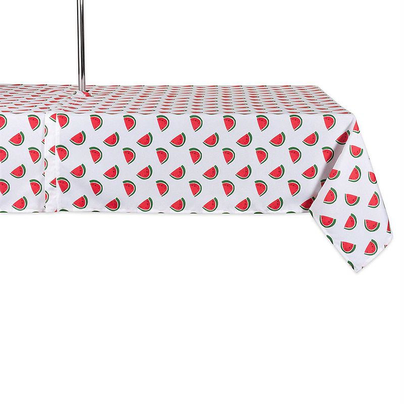 84 Zippered Outdoor Tablecloth with Watermelon Print Design