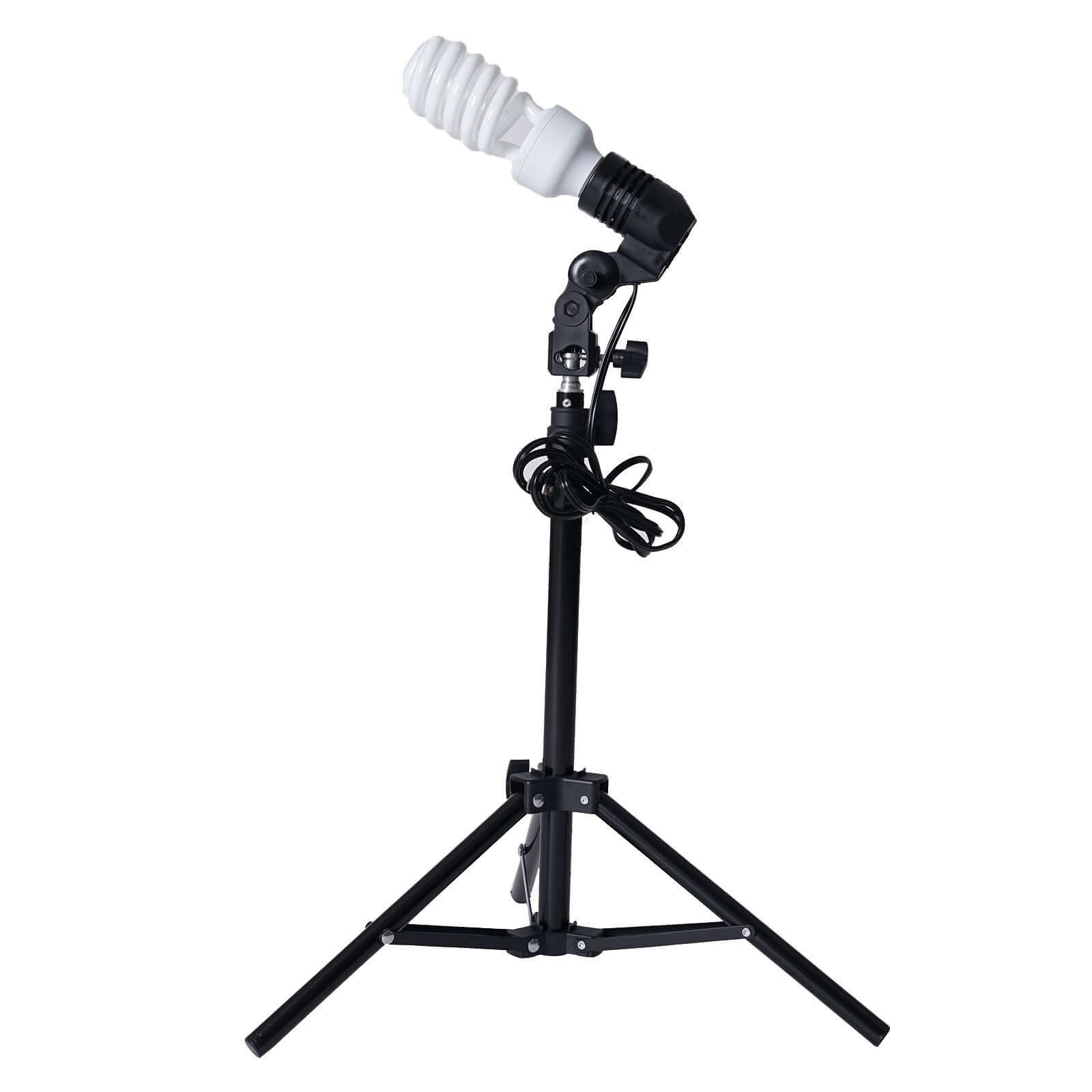 Photo Video Studio Lighting & Background Support System Kit, 600W White Umbrella With Chromakey Backdrop Muslins (Green Black White) - Free Carry Case Included 10ft