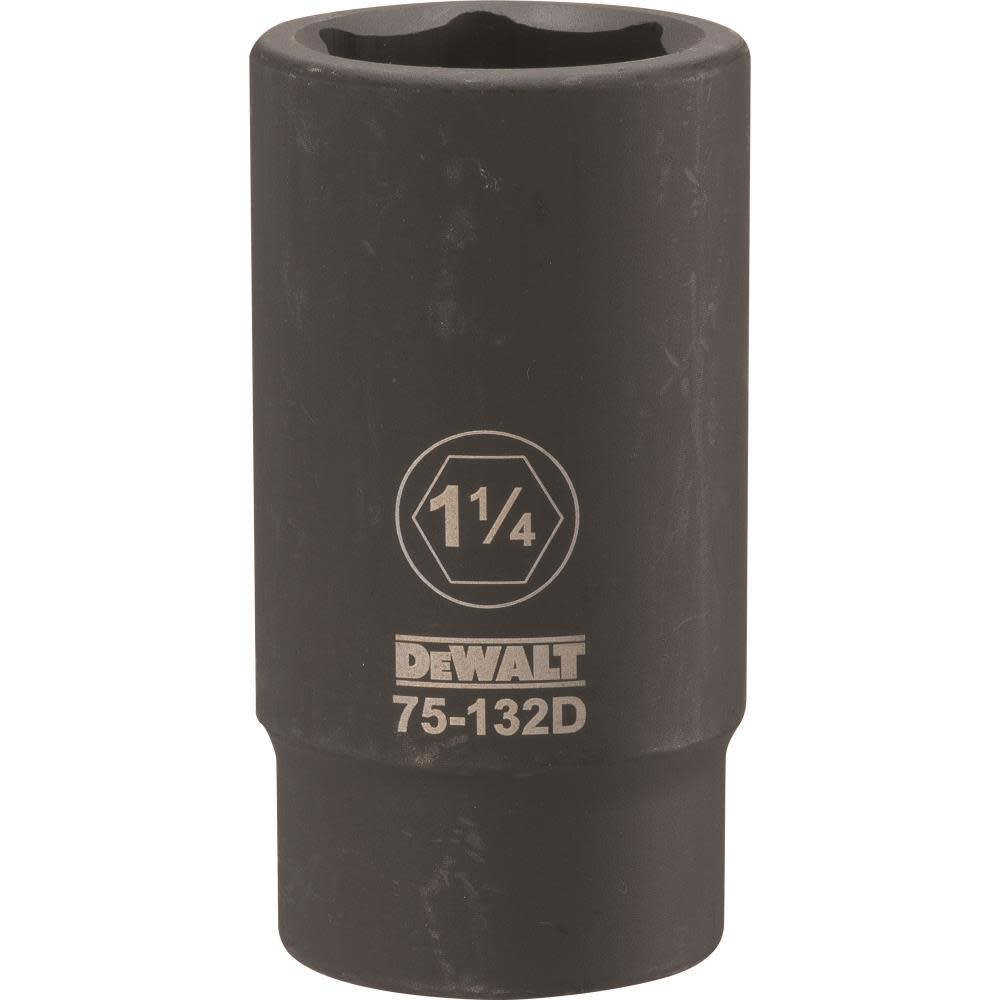 DW 3/4 Drive X 1-1/4 6PT Deep Impact Socket DWMT75132OSP from DW