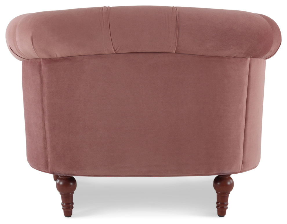 La Rosa 42 quotChesterfield Tufted Accent Chair   Traditional   Armchairs And Accent Chairs   by Jennifer Taylor Home  Houzz