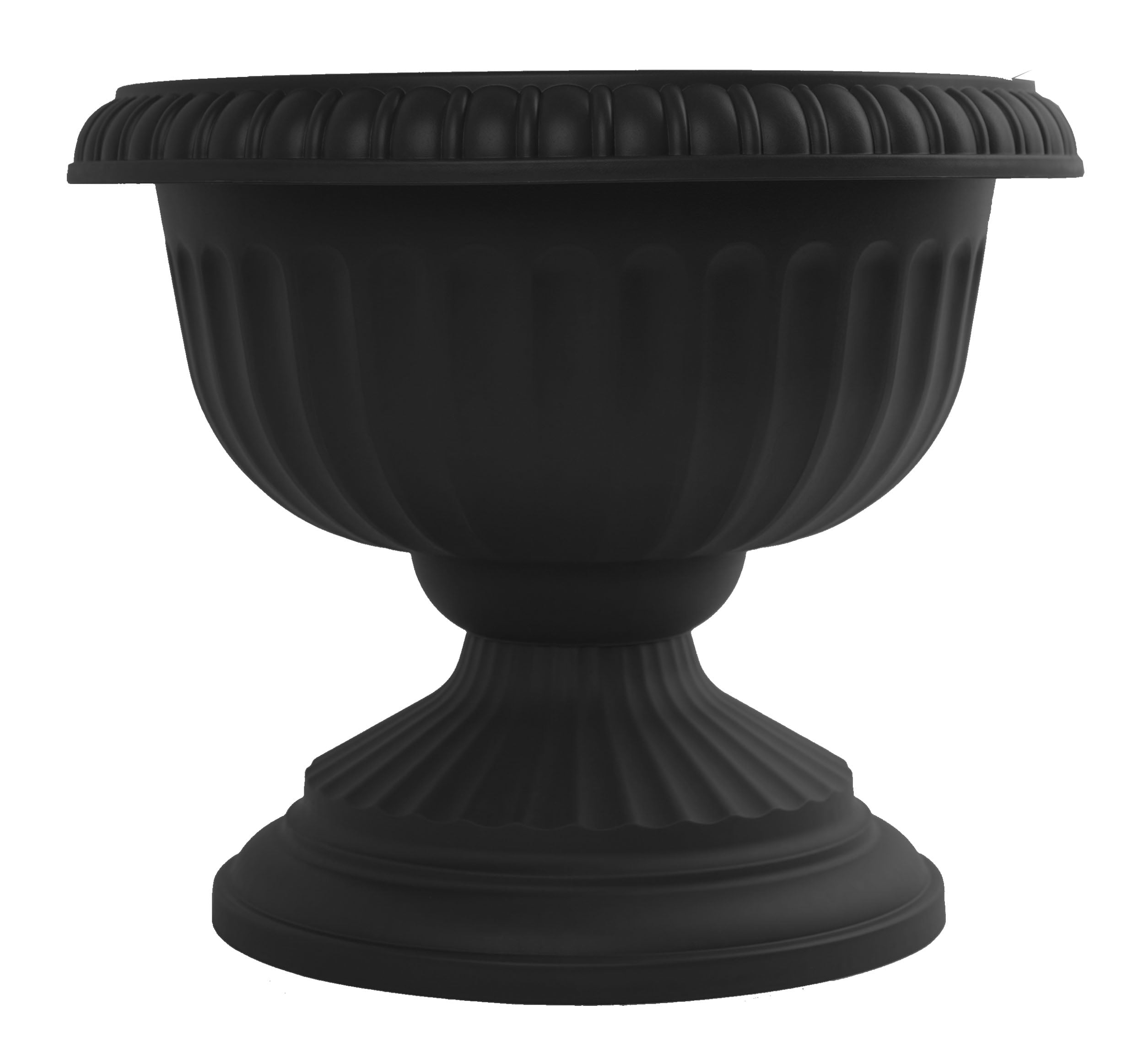 Bloem Grecian Urn Planter 18 x 15 Plastic Round Black