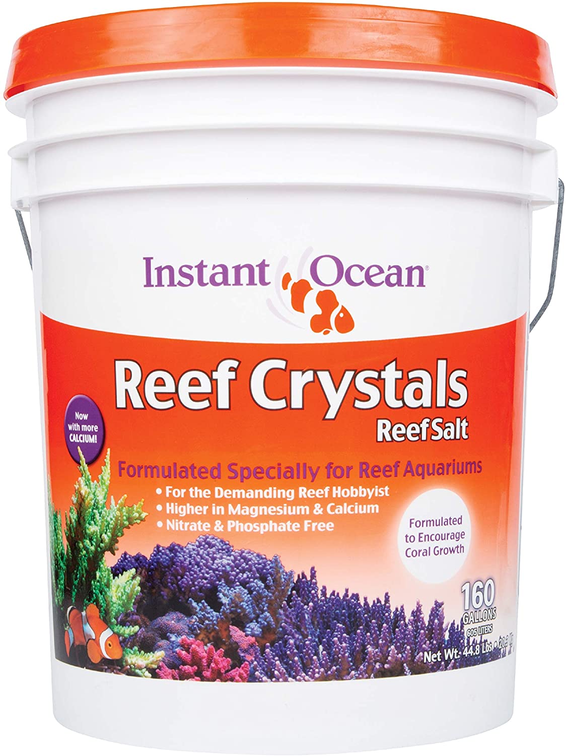 Instant Ocean Reef Crystals Reef Salt， Formulated Specifically for Reef Aquariums 160-Gallon