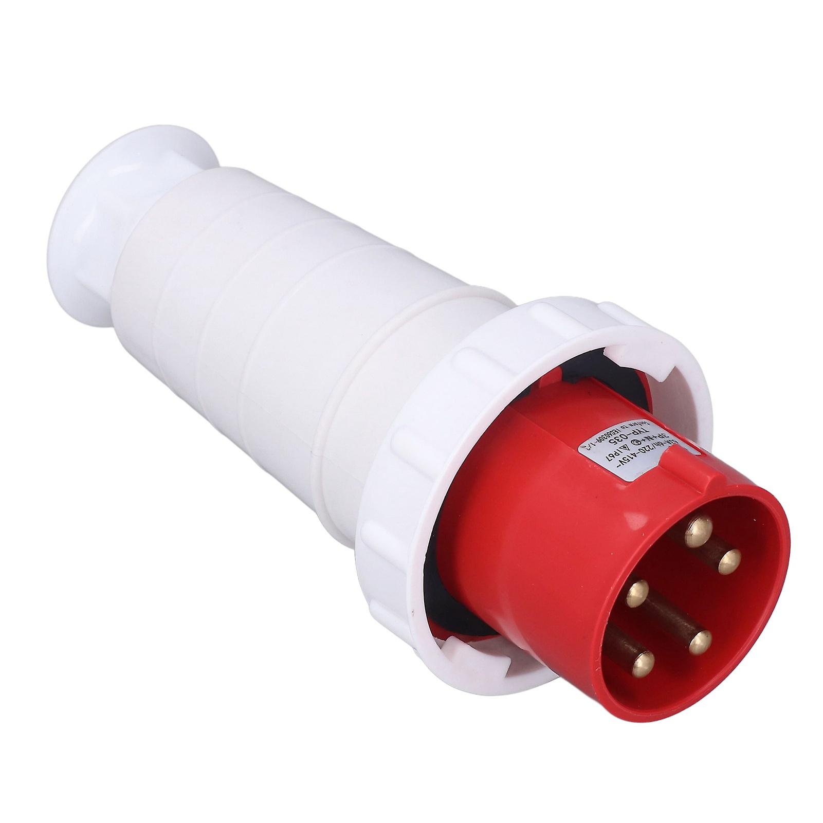 Industrial Socket Cee Aviation Connector Ip67 Waterproof 5pin 63a 220415v Red For Outdoor