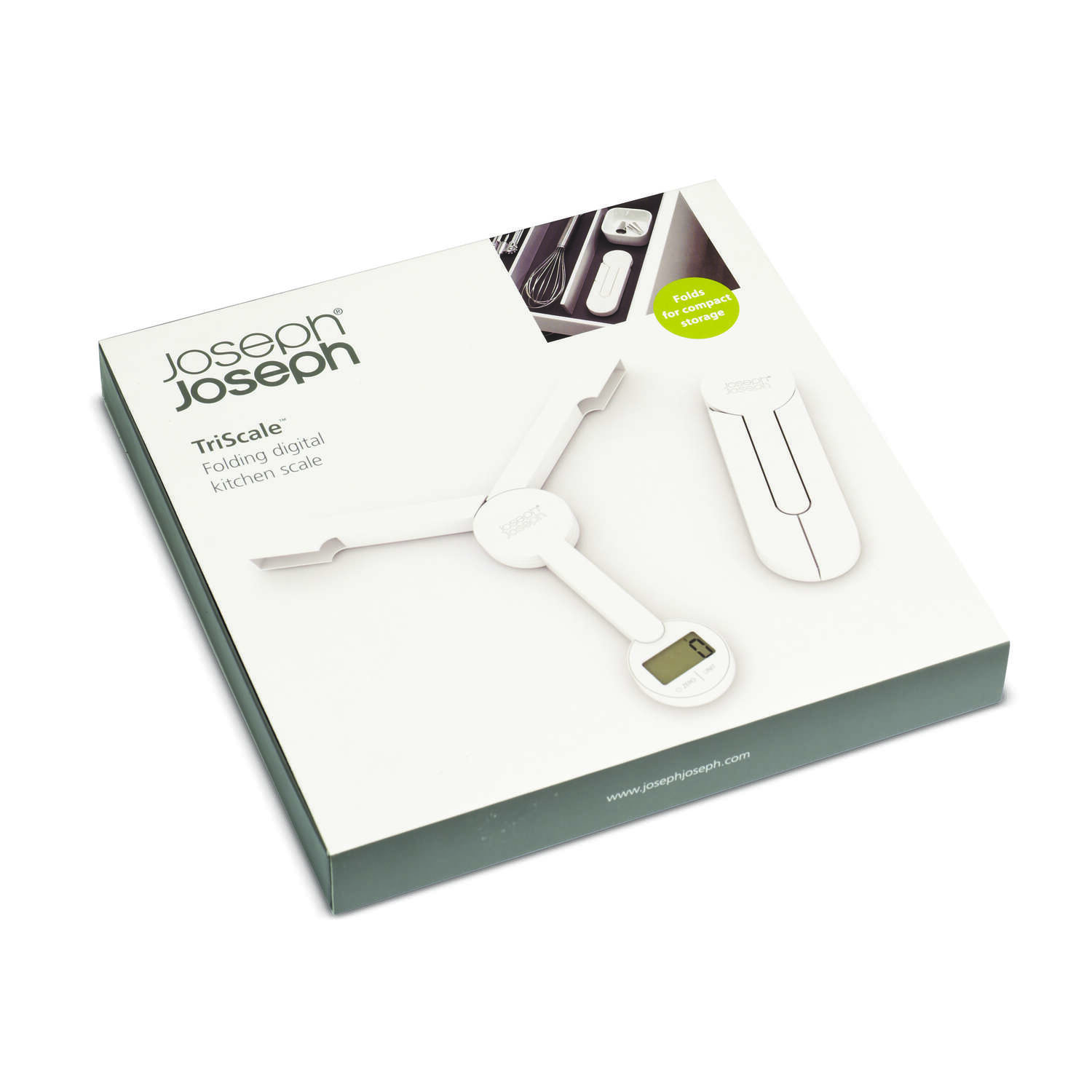 Joseph Joseph TriScale White Digital Kitchen Scale 8 lb