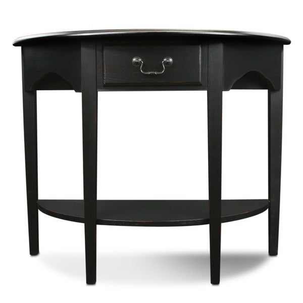 Slate Two-tone Demilune Console