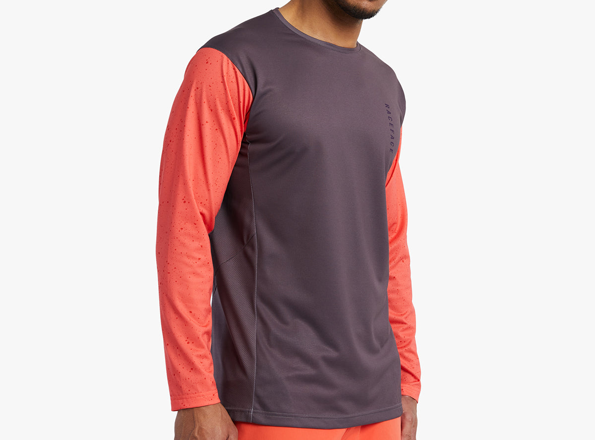 Race Face Indy Long Sleeve MTB Jersey - Coral - 2022