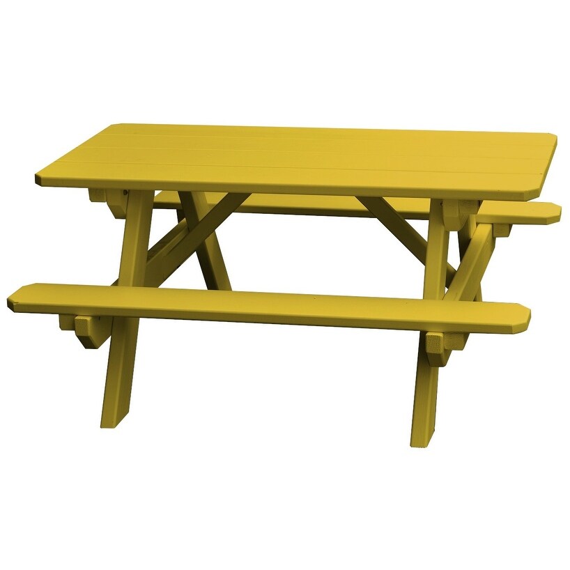 Kunkle Holdings， LLC Pine Kid's Picnic Table Walnut Stain