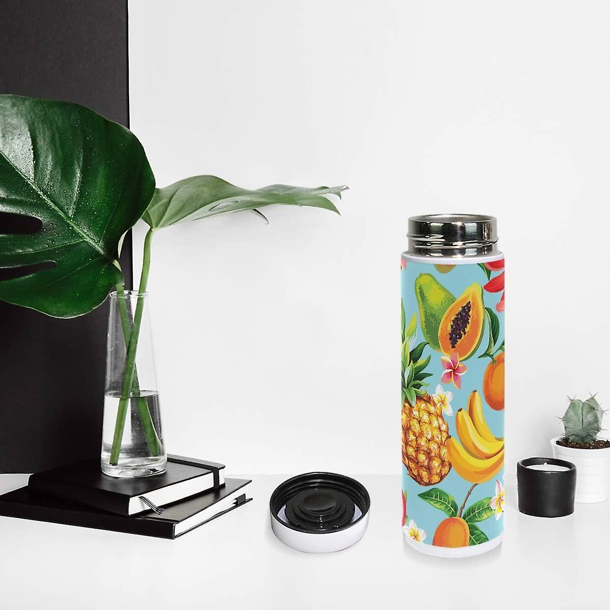 Vacuum Insulated Stainless Steel Water Bottle Hawaiian Fruits Thermos Tumblers Portable Hyrdoflask Travel Mug