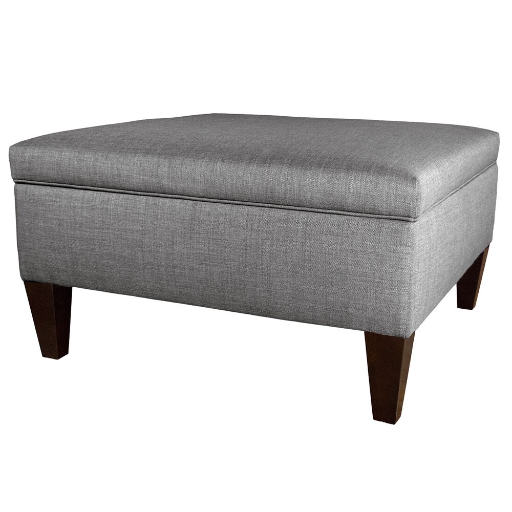 MJL Furniture Manhattan Espresso Fabric Upholstered Organizational Cocktail Ottoman Table