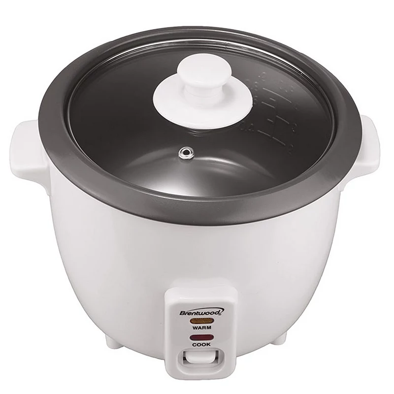 Brentwood 5 Cup Rice Cooker/Non-Stick with Steamer in White