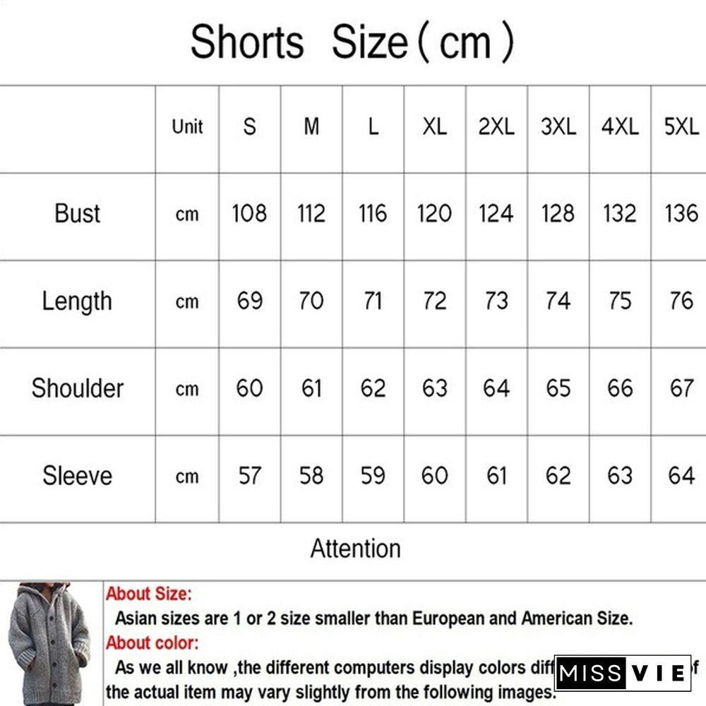 Women Fashion Mid-length Button Up Knitted Cardigan Jackets Ladies Casual Autumn and Winter Hooded Sweater Coats Strickjacke Damen