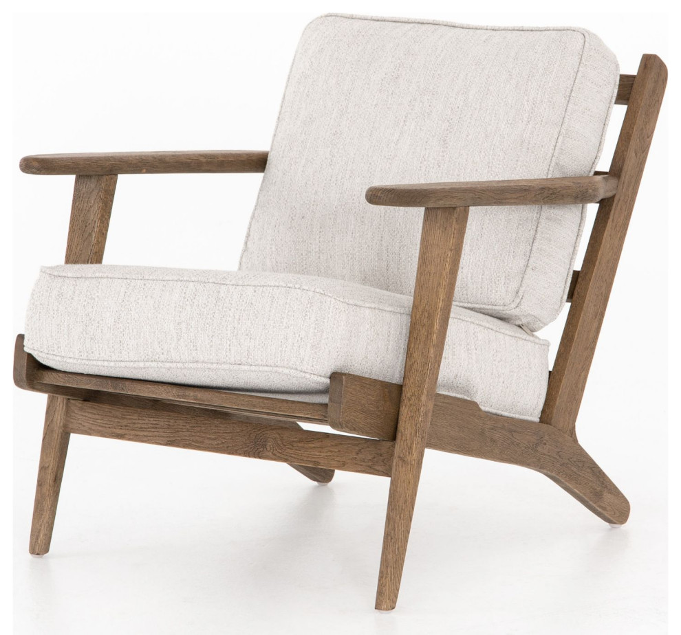 Brooks Avant Natural Lounge Chair   Midcentury   Armchairs And Accent Chairs   by Zin Home  Houzz