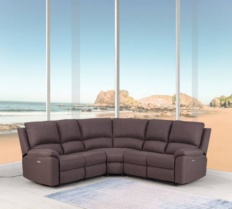 Andrew Leather Air Powered Reclining Contemporary Sectional   Transitional   Sectional Sofas   by Luxuriant Furniture  Houzz