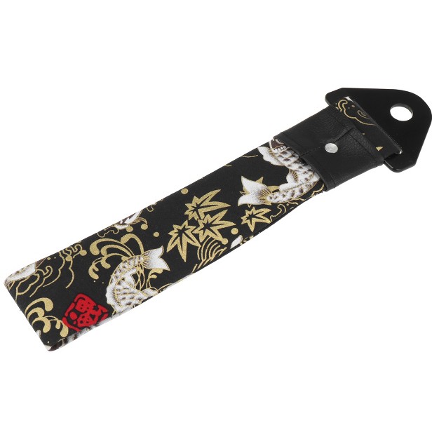 Unique Bargains 1 Set Car Tow Strap Ancient Japanese Element Trailer Belt Carp Pattern Black