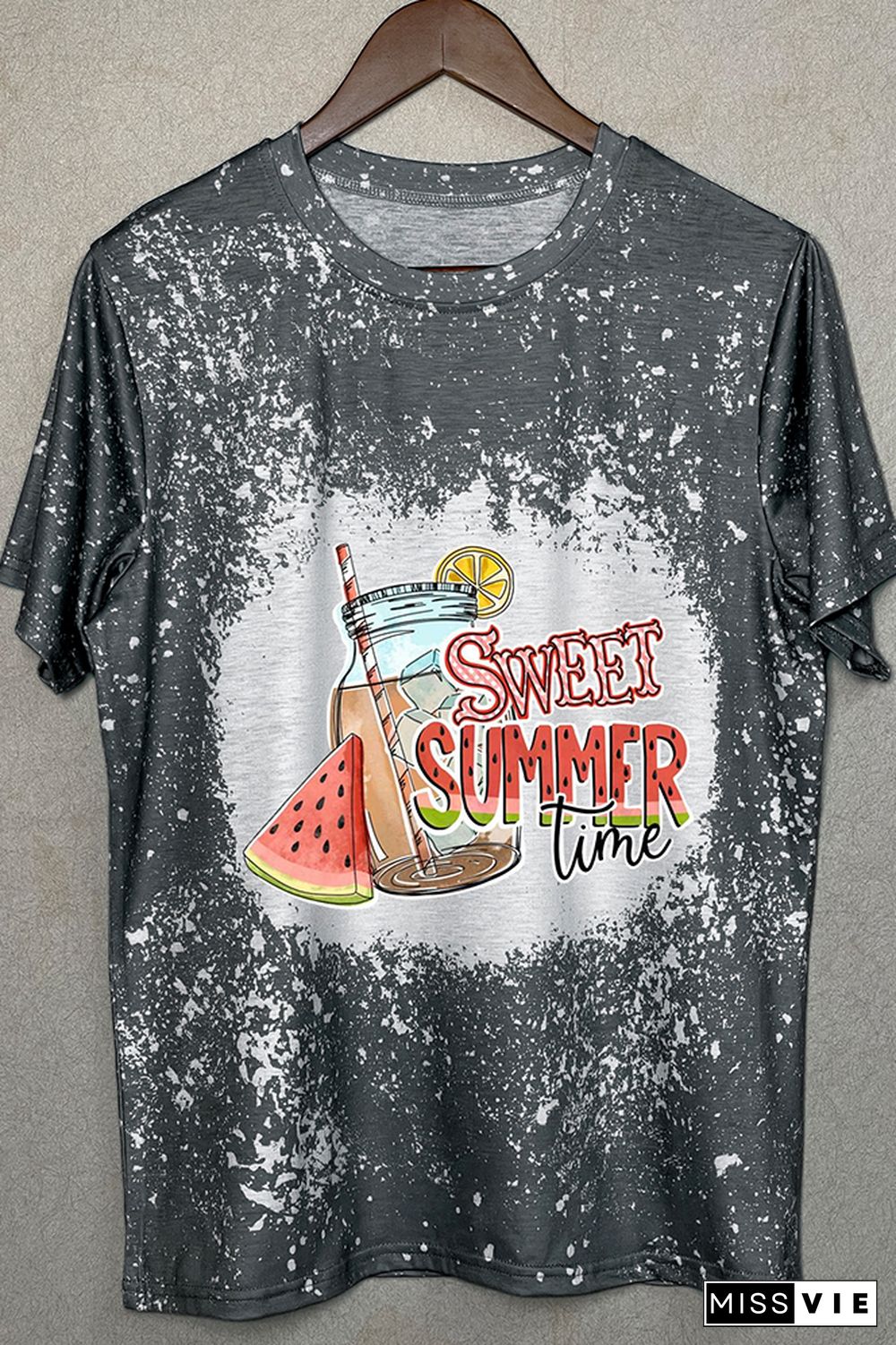 Sweet Summertime Print Graphic Tee Wholesale