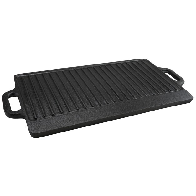 X 9 quot Griddle Rectangular Grill Reversable With Side Handles Cast Iron O s Color Sticker