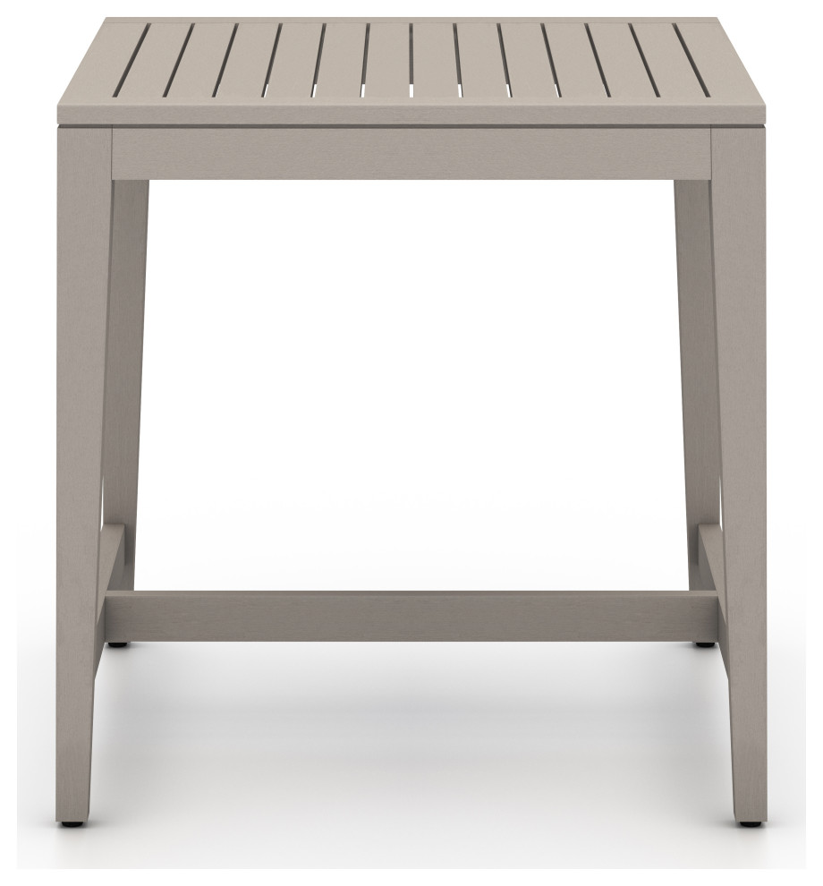 Sherwood Outdoor Bar Table  Grey  Counter   Transitional   Outdoor Pub And Bistro Tables   by Four Hands  Houzz