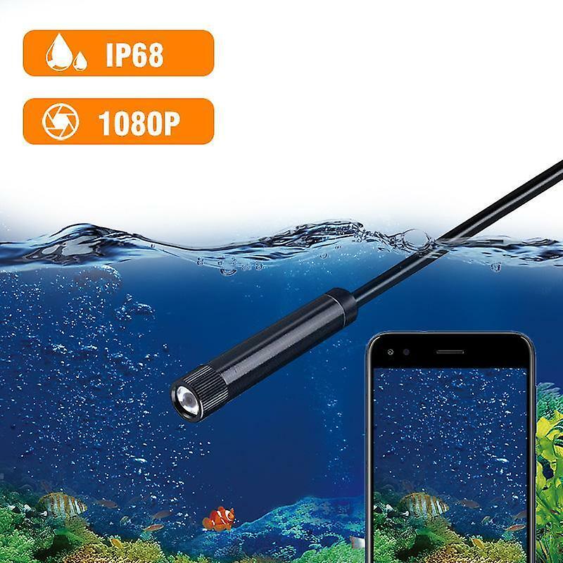 Wifi Endoscope 2mp 8mm 3-500cm Focal Car Pipe Inspection Camera For Android Ios