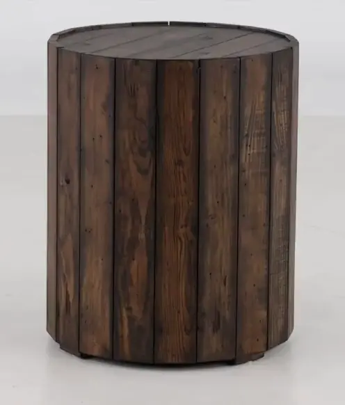 Dakota Reclaimed Wood Round End Table