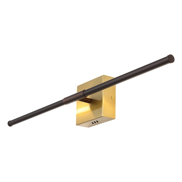 Makena Dimmable Integrated Led Modern Metal Wall Sconce Oil Rubbed Bronze brass Gold Jonathan Y