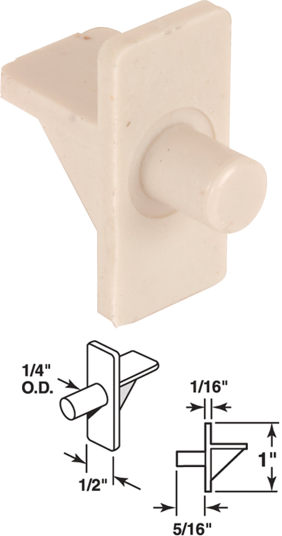 Prime-Line Plastic Shelf Support