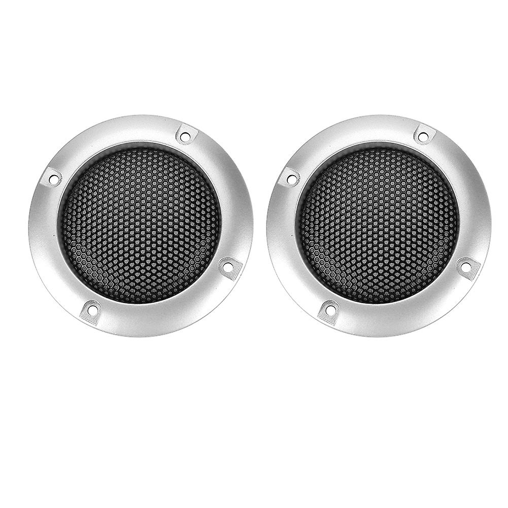 2 Inch Speaker Decorative Steel Mesh Circle Car Speaker Protective Mesh Cover (silver)