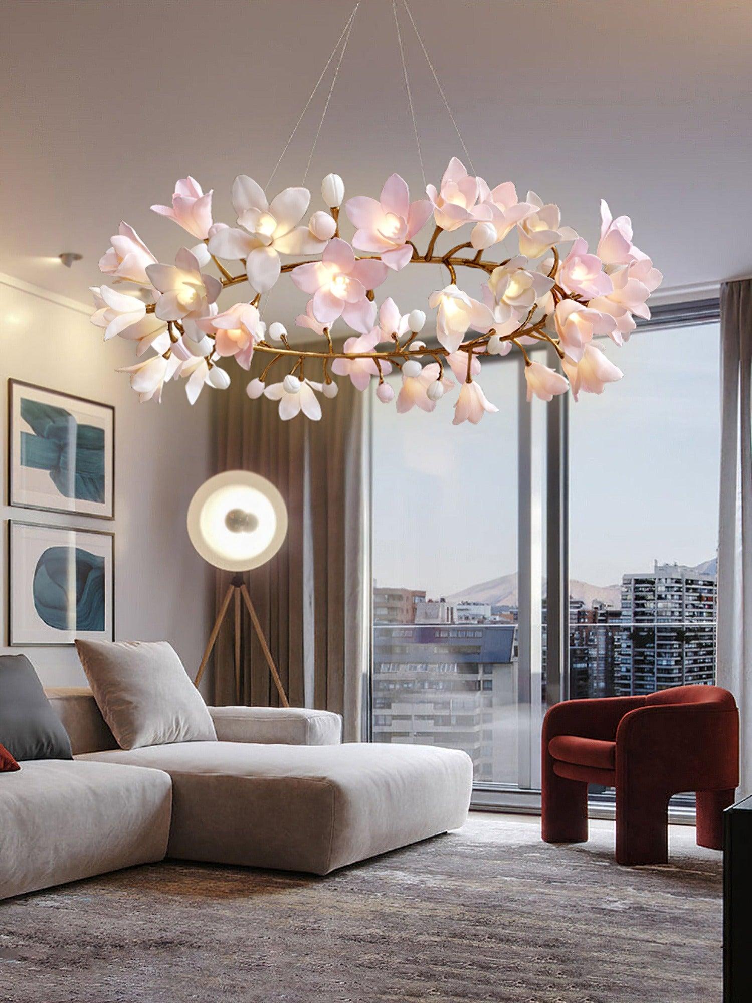 Circular Blossom Chandelier