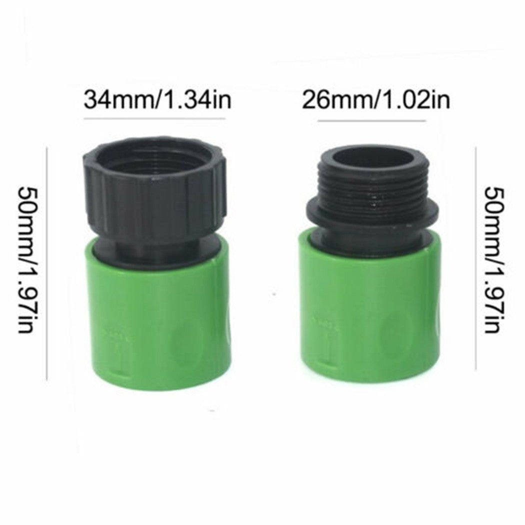 Sufanic 2Pcs Quick Garden Hose Connector 3/4inch Thread Male and Female Hose Connectors，Plastic Water Hose，Fittings Hose end Adapters