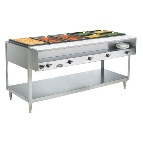 Vollrath 38119 ServeWell Electric Hot Food Table， 5 Wells， 76